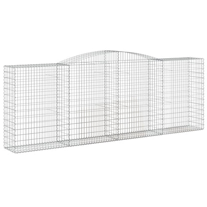Gabionen Mit Hochbogen 3 Stk. 400X50X140/160Cm Verzinktes Eisen