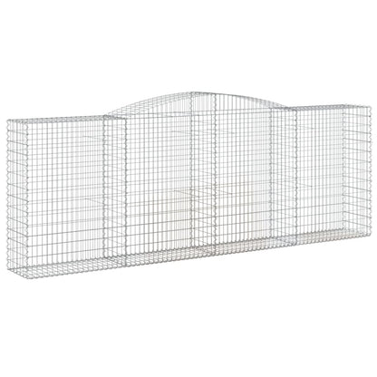 Gabionen Mit Hochbogen 20 Stk 400X50X140/160Cm Verzinktes Eisen