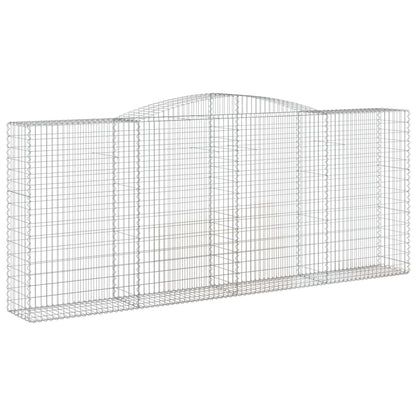 Gabionen Mit Hochbogen 2 Stk. 400X50X160/180Cm Verzinktes Eisen
