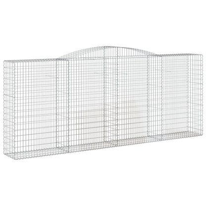 Gabionen Mit Hochbogen 9 Stk. 400X50X160/180Cm Verzinktes Eisen