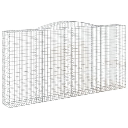 Gabionen Mit Hochbogen 6 Stk. 400X50X200/220Cm Verzinktes Eisen