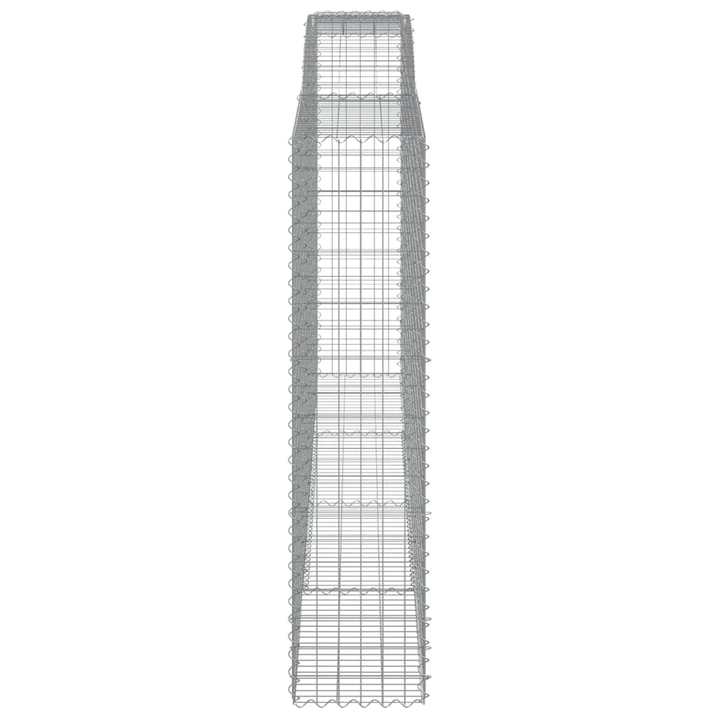 Gabionen Mit Hochbogen 6 Stk. 400X50X200/220Cm Verzinktes Eisen