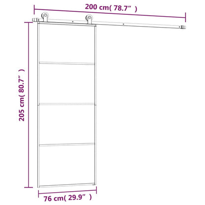 Schiebetür Mit Beschlag Esg-Glas & Aluminium