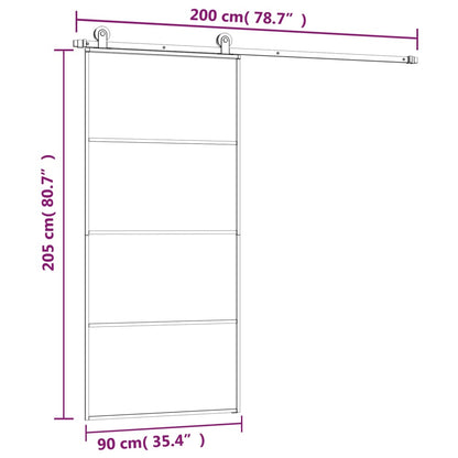 Schiebetür Mit Beschlag Esg-Glas & Aluminium