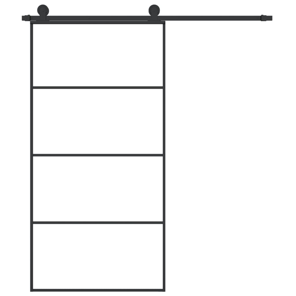 Schiebetür Mit Beschlag 102,5X205 Cm Esg-Glas & Aluminium