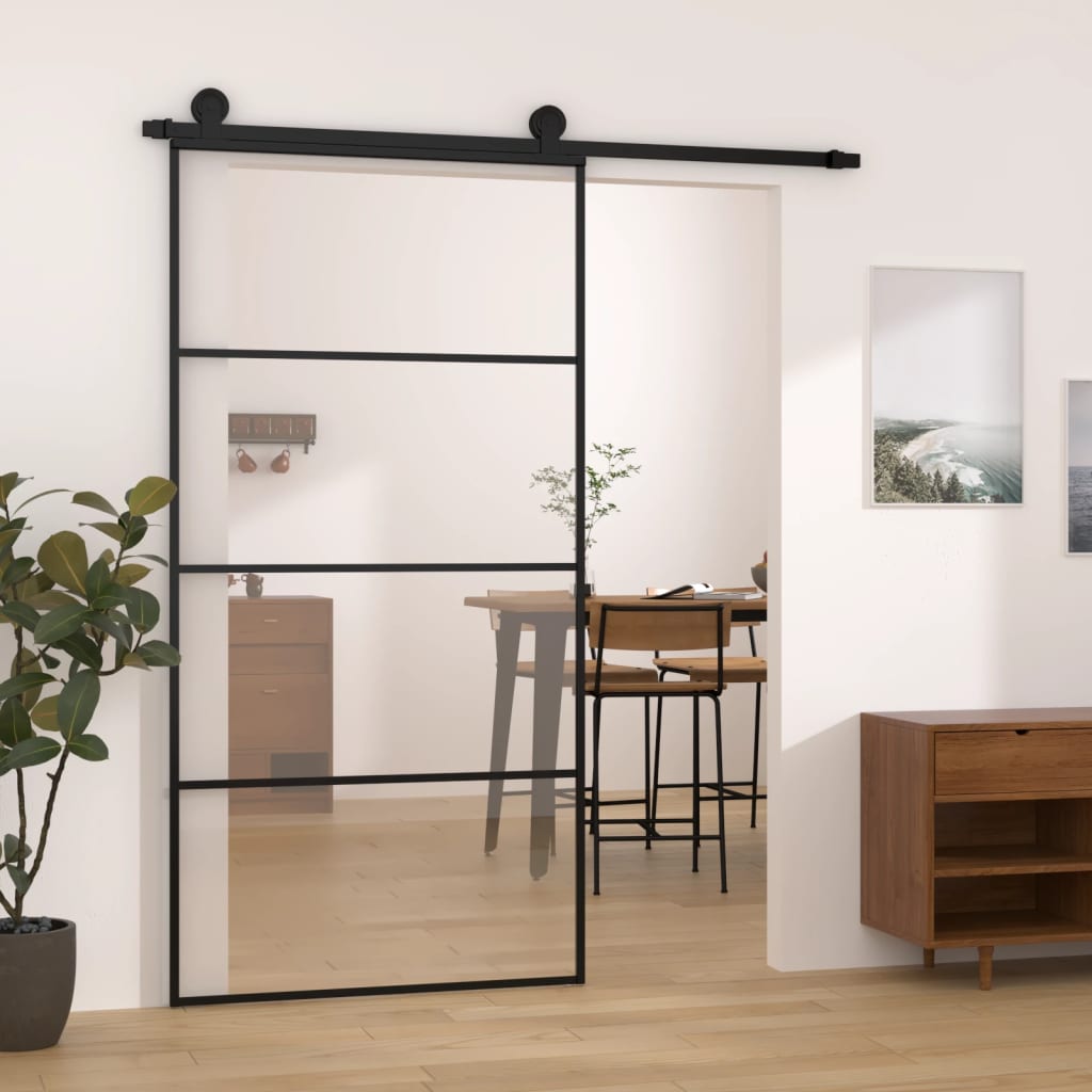 Schiebetür Mit Beschlag 102,5X205 Cm Esg-Glas & Aluminium