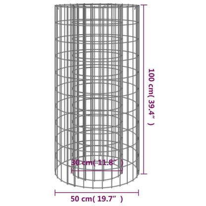Gabionen-Feuerstelle Ø 50 Cm Verzinktes Eisen