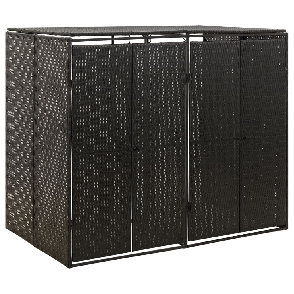 Mülltonnenbox Für 3 Tonnen 207X80X117 Cm Poly Rattan