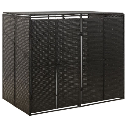 Mülltonnenbox Für 3 Tonnen 207X80X117 Cm Poly Rattan