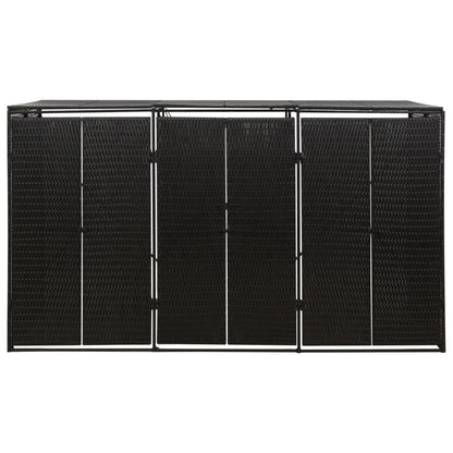Mülltonnenbox Für 3 Tonnen 207X80X117 Cm Poly Rattan