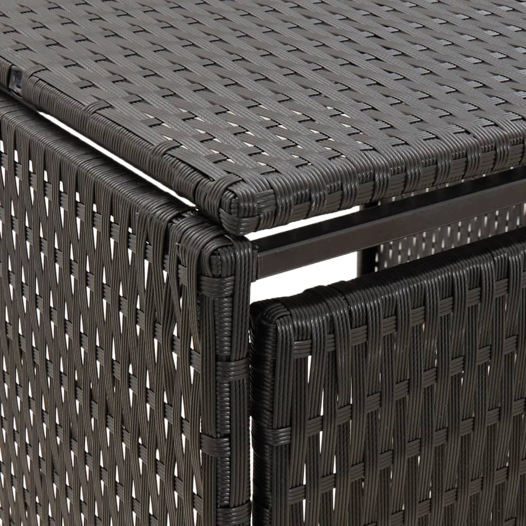 Mülltonnenbox Für 3 Tonnen 207X80X117 Cm Poly Rattan