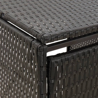 Mülltonnenbox Für 3 Tonnen 207X80X117 Cm Poly Rattan