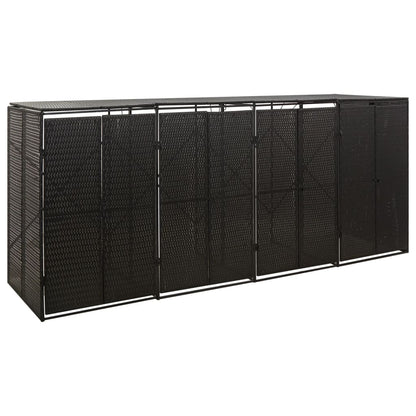 Mülltonnenbox Für 3 Tonnen 207X80X117 Cm Poly Rattan
