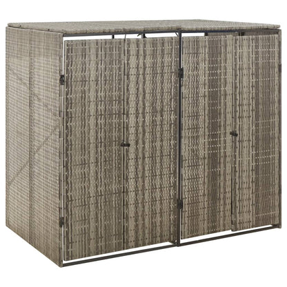 Mülltonnenbox Für 3 Tonnen 207X80X117 Cm Poly Rattan