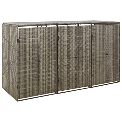 Mülltonnenbox Für 3 Tonnen 207X80X117 Cm Poly Rattan