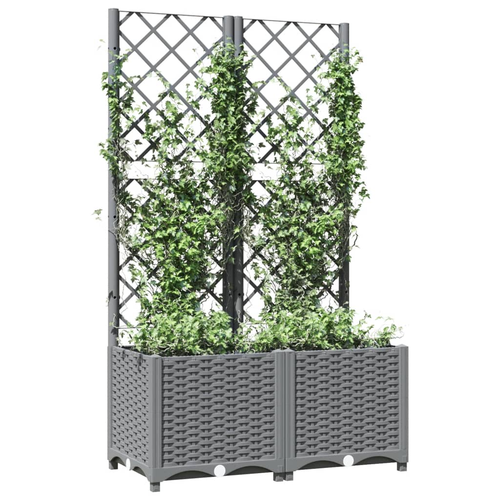 Pflanzkübel Mit Rankgitter 80X40X136 Cm Pp