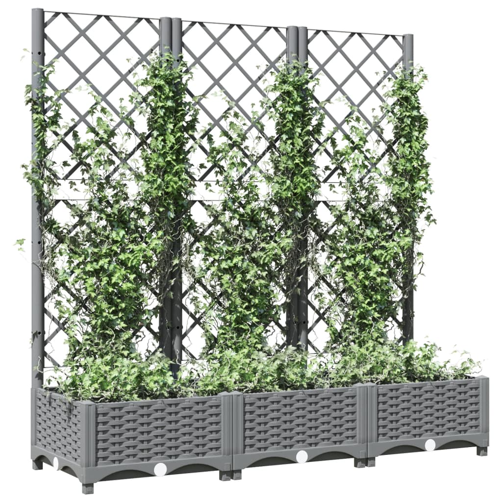 Pflanzkübel Mit Rankgitter 120X40X121,5 Cm Pp