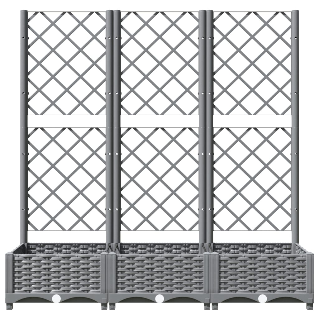 Pflanzkübel Mit Rankgitter 120X40X121,5 Cm Pp