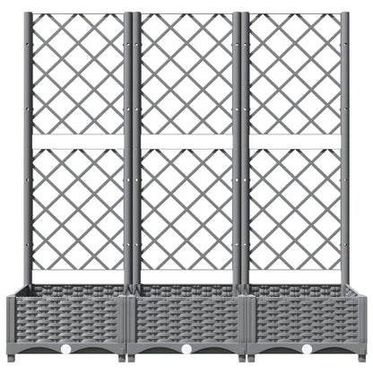 Pflanzkübel Mit Rankgitter 120X40X121,5 Cm Pp