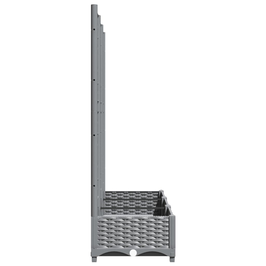 Pflanzkübel Mit Rankgitter 120X40X121,5 Cm Pp