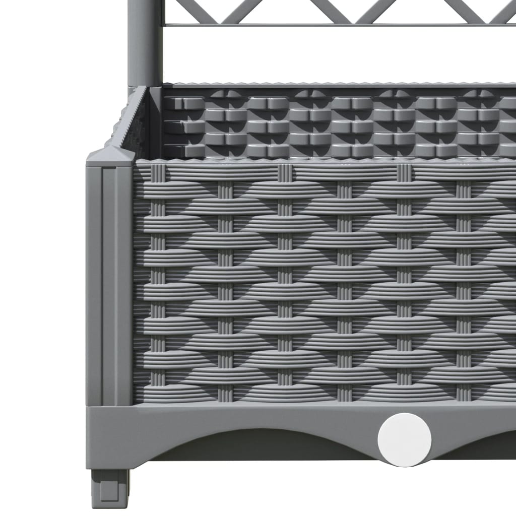 Pflanzkübel Mit Rankgitter 120X40X121,5 Cm Pp