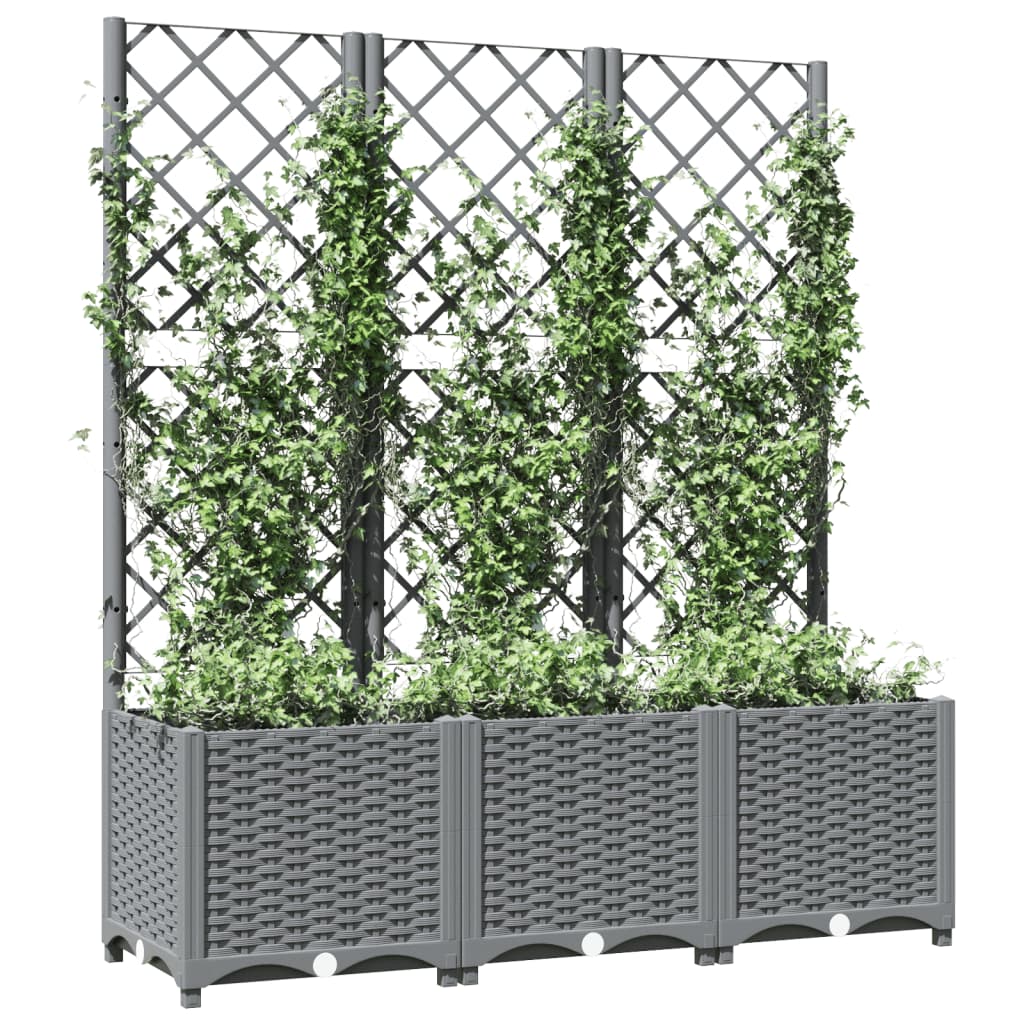 Pflanzkübel Mit Rankgitter 120X40X136 Cm Pp