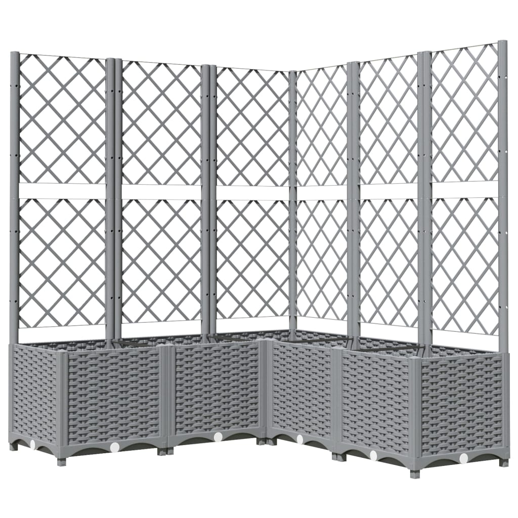 Pflanzkübel Mit Rankgitter 120X120X136 Cm Pp