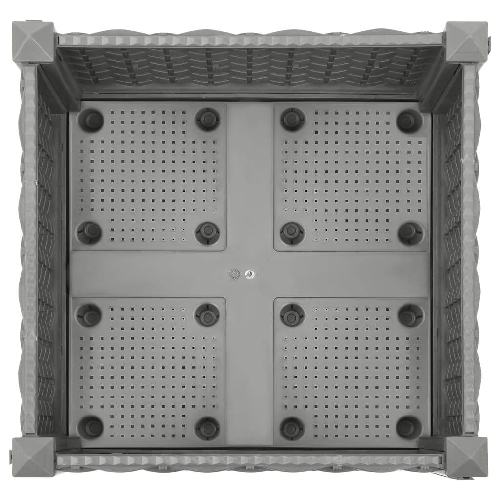 Hochbeet 40X40X23 Cm Polypropylen Hellgrau