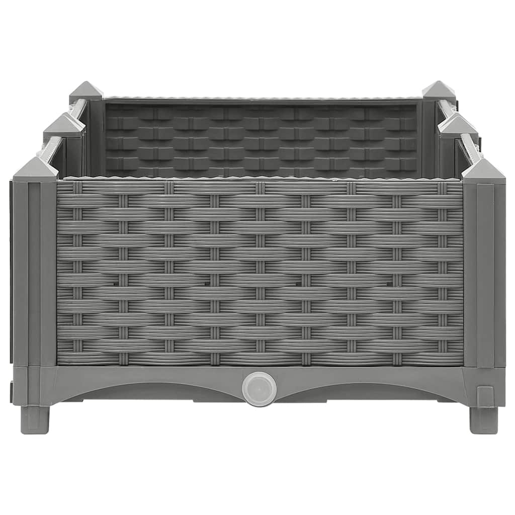 Hochbeet 80X40X23 Cm Polypropylen Hellgrau