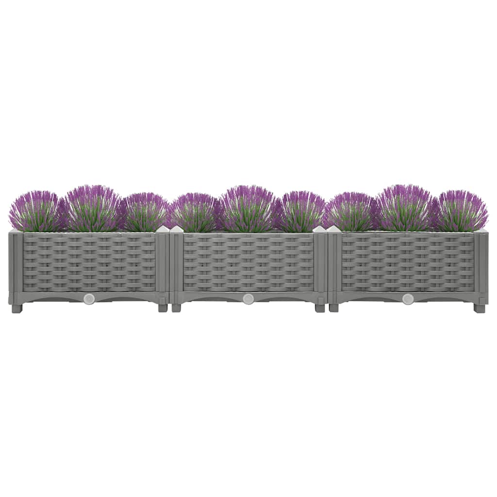 Hochbeet 120X40X23 Cm Polypropylen Hellgrau