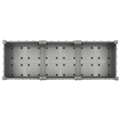 Hochbeet 120X40X23 Cm Polypropylen Hellgrau