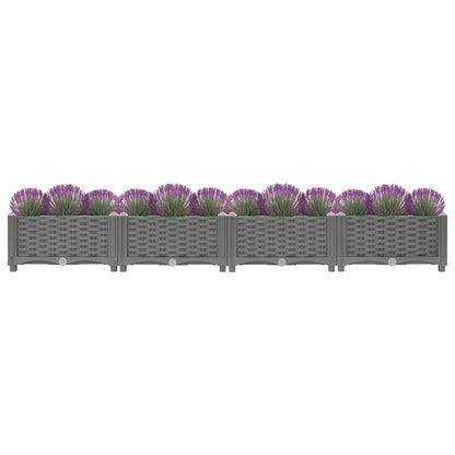 Hochbeet 160X40X23 Cm Polypropylen Hellgrau