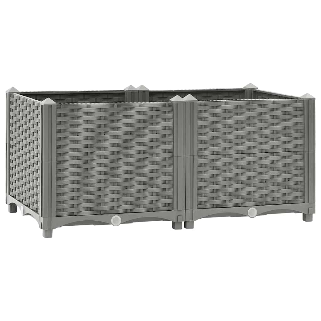 Hochbeet 80X40X38 Cm Polypropylen Hellgrau
