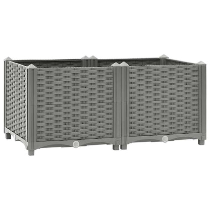 Hochbeet 80X40X38 Cm Polypropylen Hellgrau