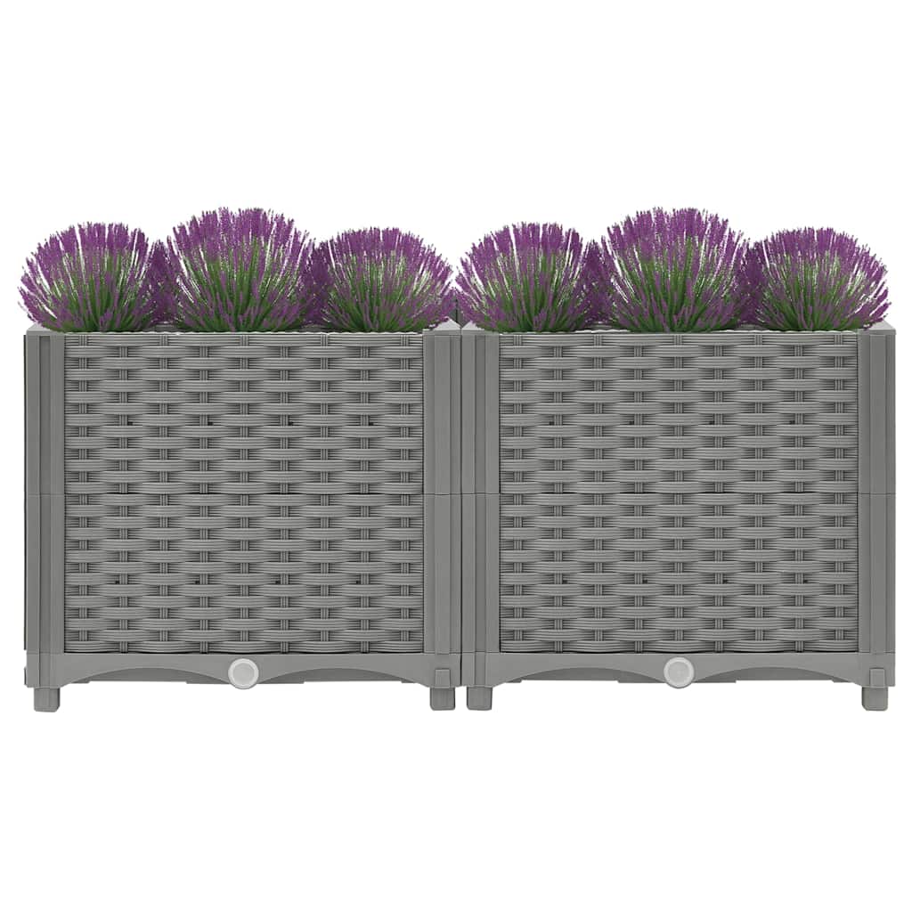 Hochbeet 80X40X38 Cm Polypropylen Hellgrau