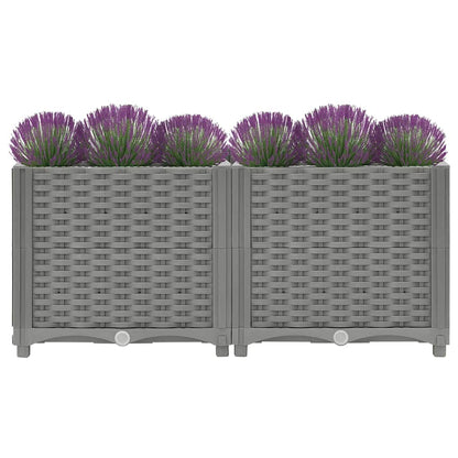 Hochbeet 80X40X38 Cm Polypropylen Hellgrau