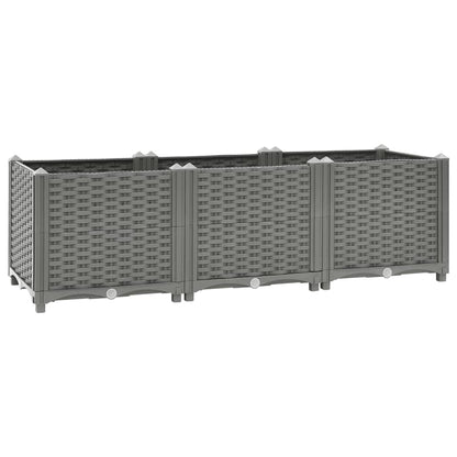Hochbeet 120X40X38 Cm Polypropylen Hellgrau