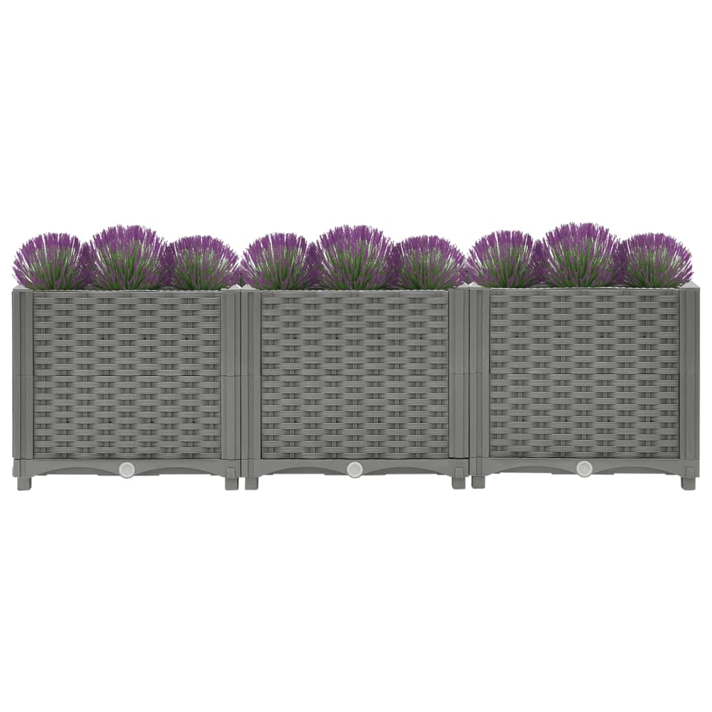 Hochbeet 120X40X38 Cm Polypropylen Hellgrau