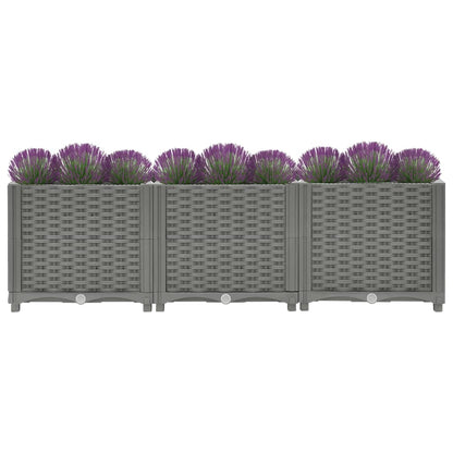 Hochbeet 120X40X38 Cm Polypropylen Hellgrau