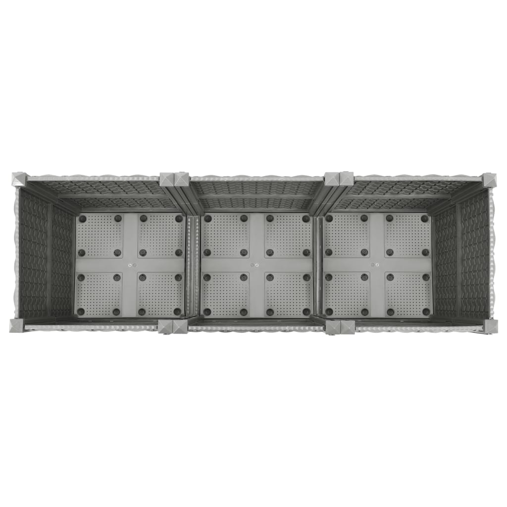 Hochbeet 120X40X38 Cm Polypropylen Hellgrau