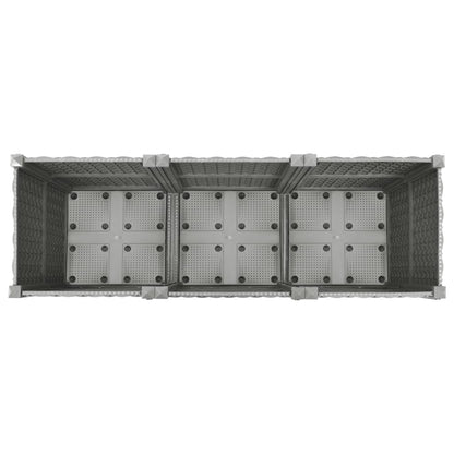 Hochbeet 120X40X38 Cm Polypropylen Hellgrau