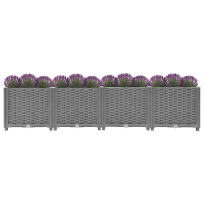 Hochbeet 160X40X38 Cm Polypropylen Hellgrau