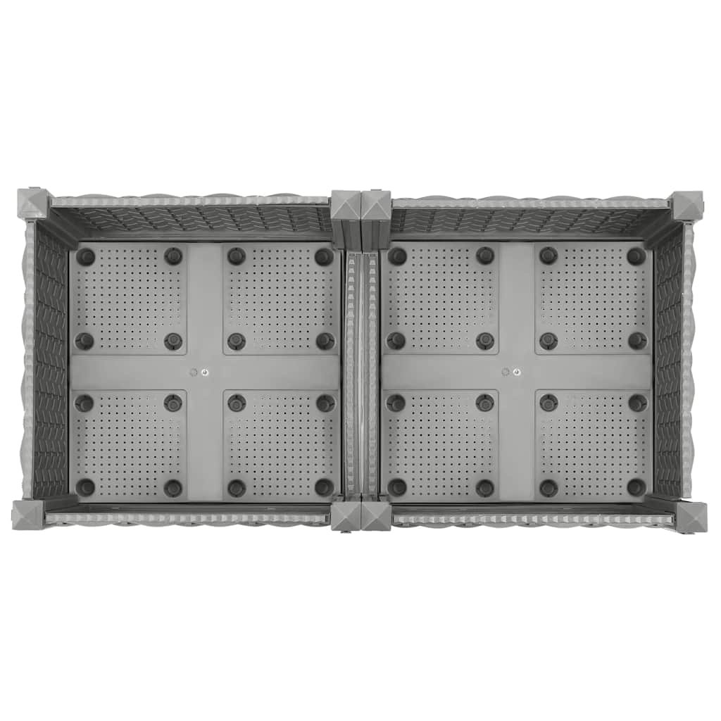Hochbeet 80X40X71 Cm Polypropylen Hellgrau