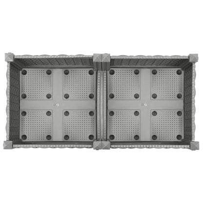 Hochbeet 80X40X71 Cm Polypropylen Hellgrau