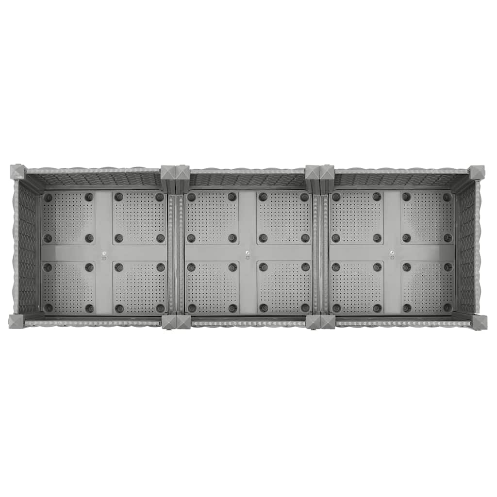 Hochbeet 120X40X71 Cm Polypropylen Hellgrau