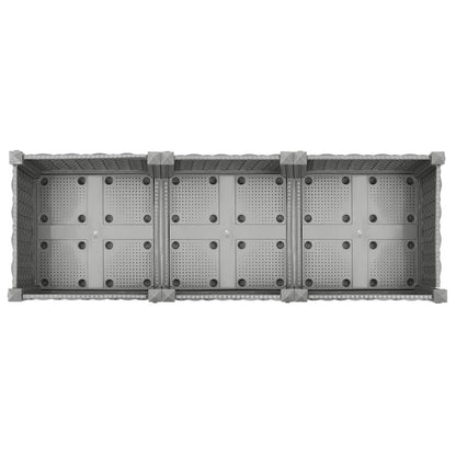 Hochbeet 120X40X71 Cm Polypropylen Hellgrau