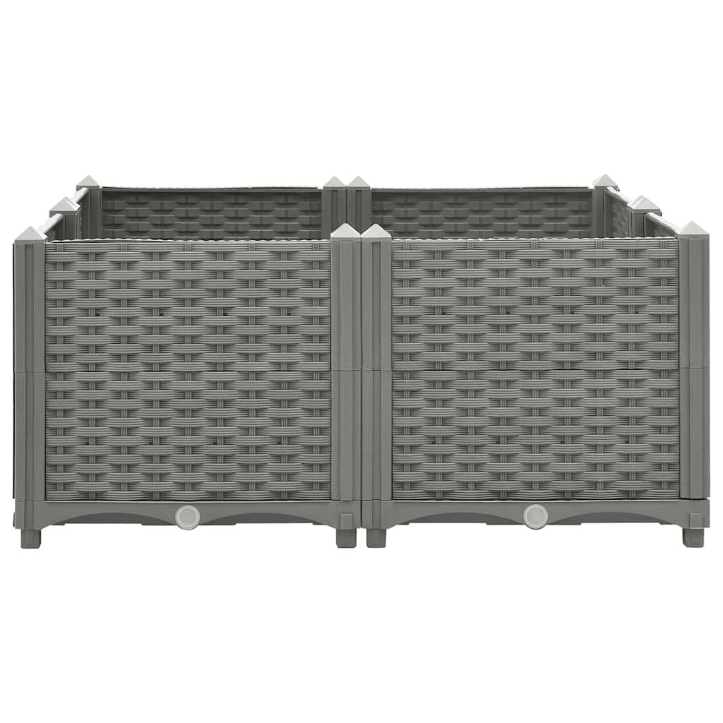 Hochbeet 80X80X38 Cm Polypropylen Hellgrau