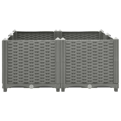 Hochbeet 80X80X38 Cm Polypropylen Hellgrau