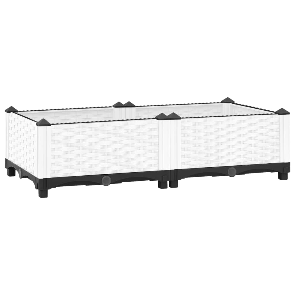 Hochbeet 80X40X23 Cm Polypropylen Weiß