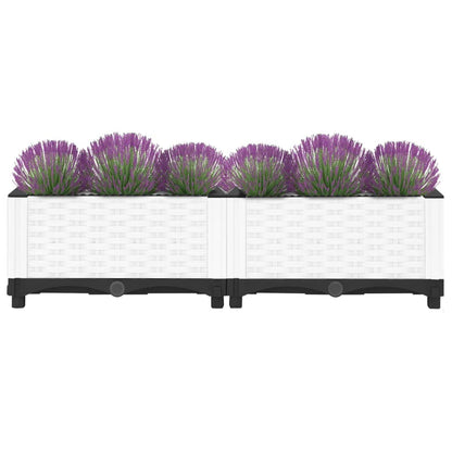 Hochbeet 80X40X23 Cm Polypropylen Weiß